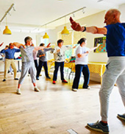Photo of the Cirencester T'ai Chi group with tutor Clive Birch