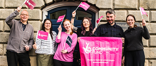 Photo of our ACORN Project team celebrating the start of the project.