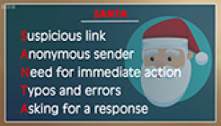 SANTA - acronym on how to avoid scams this Christmas