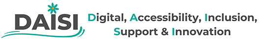 DAISI logo - with text Digital Accessibility, Inclusion, Support and Innovation.