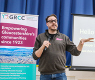 Photo of people at our AI for community event