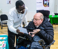 Photo of people at our AI for community event