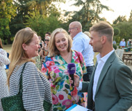 Guests, judges and GRCC staff and trustees relax at the awards evening at Highnam Court