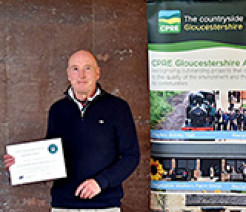 GRCC's Martin Hutchings receiving the award