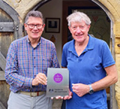 Bill Carruthers and Rupert Brice, trustees of Weston-Sub-Edge Village Hall,