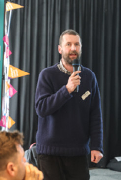 Guy Dobson, GRCC's VCSE adviser, delivering his Income Diversification workshop at the Community Buildings event