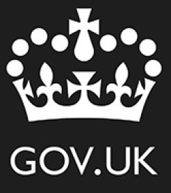 Gov UK Crown Logo in black and white
